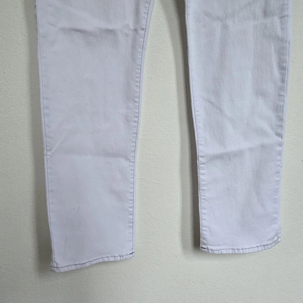 NWT True Religion White Ricky Flap Straight Leg Jeans Size 36